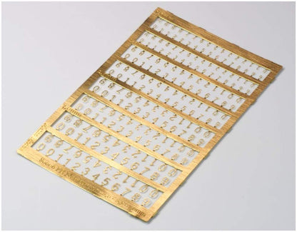 Maso Models Gothic Number Photo Etching Sheet for Scale Models 1.5 to 3.0mm