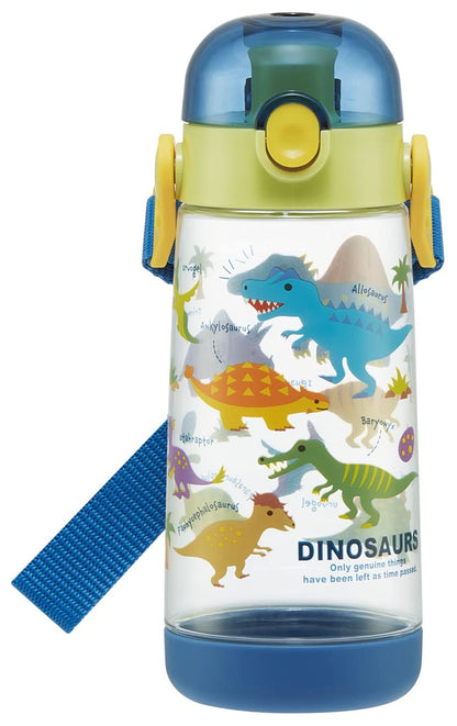 Skater Dinosaur Picture Water Bottle 480ml for Kids