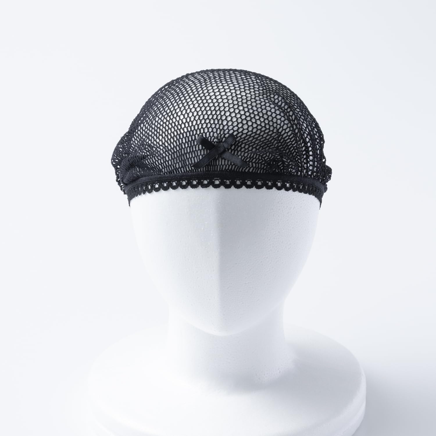 KAI Hair Goods Black Hair Net with Ribbon for Easy Styling