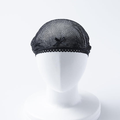 KAI Hair Goods Black Hair Net with Ribbon for Easy Styling