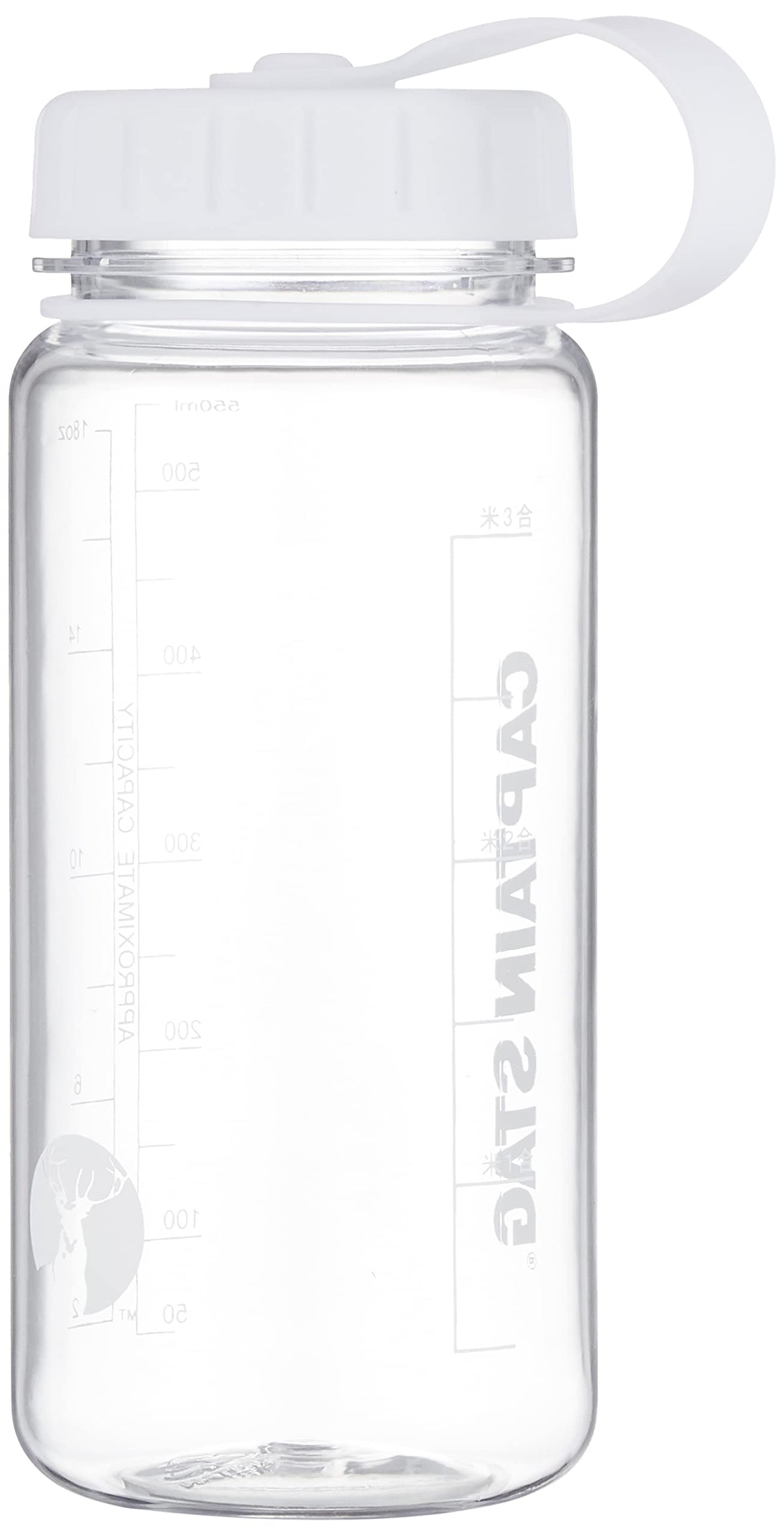 CAPTAIN STAG Water Bottle 550ml with Rice Measurement White