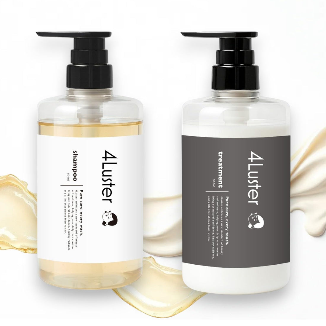 4Luster Hair Care Set for Shiny and Moisturized Hair 500ml Each