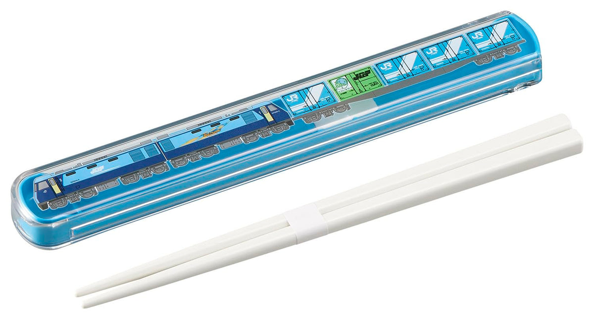 OSK Bento Box Set with Chopsticks Blue 19.5cm Made in Japan