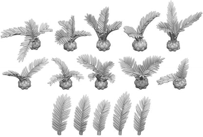 Green Stuff World 1/48 Scale 3D Printed Miniature Palm Trees Set