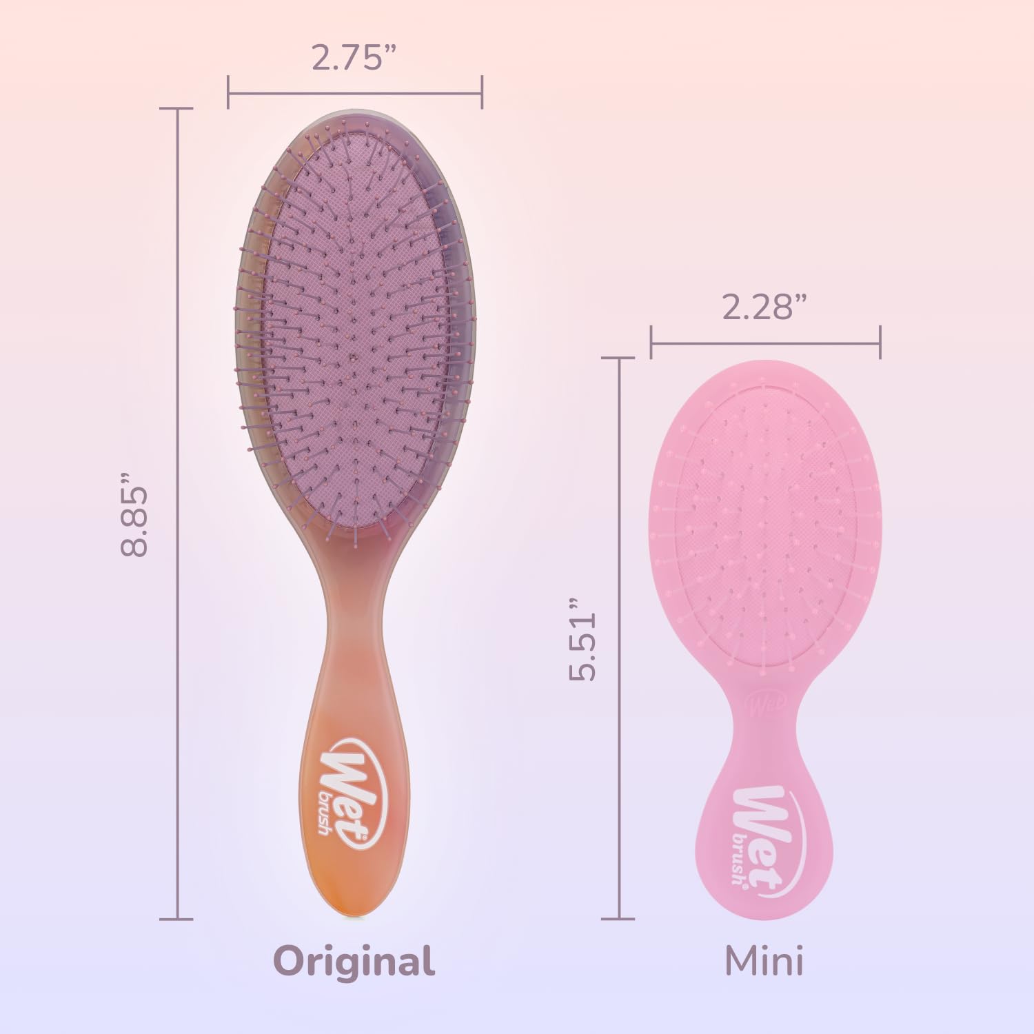 Wet Brush Original Detangler Desert After Glow Pink Hair Brush