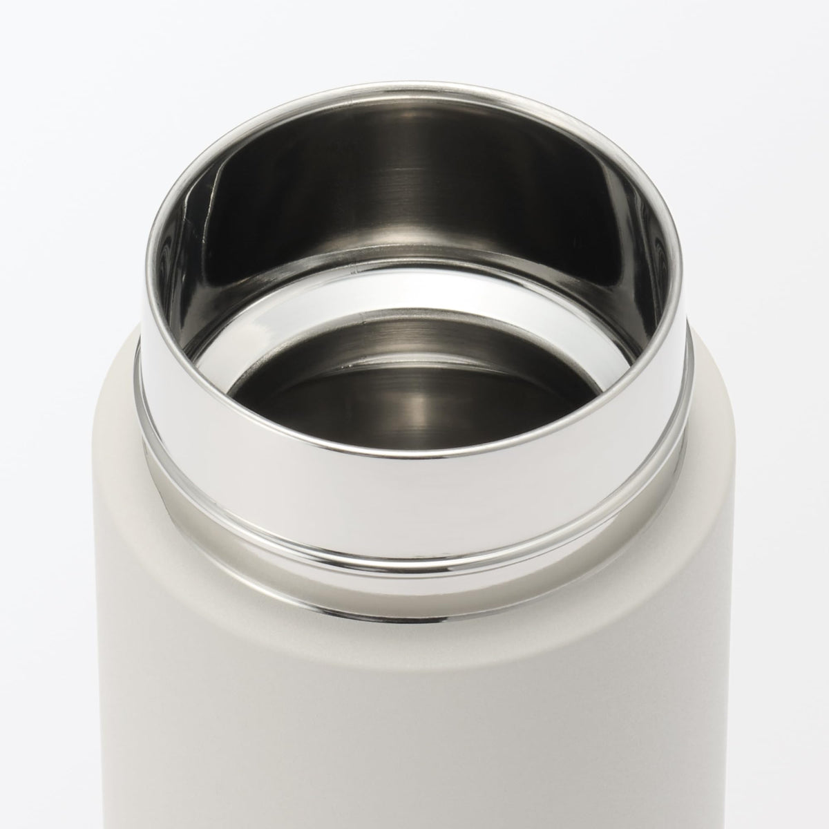 Mujirushiryouhin Vacuum Insulated Bottle with Handle 500mL Gray Beige