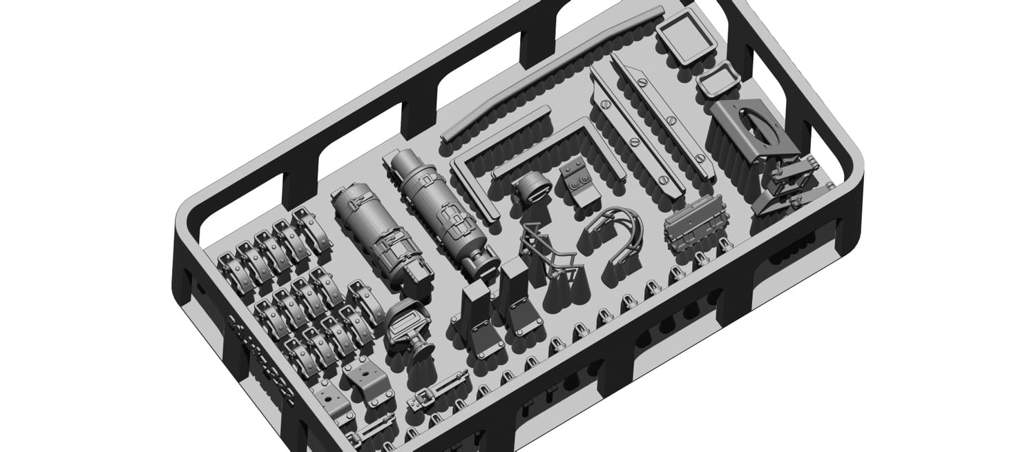 BSK Model 1/35 WWII German Sd.Kfz.222 Detail Set for Plastic Models