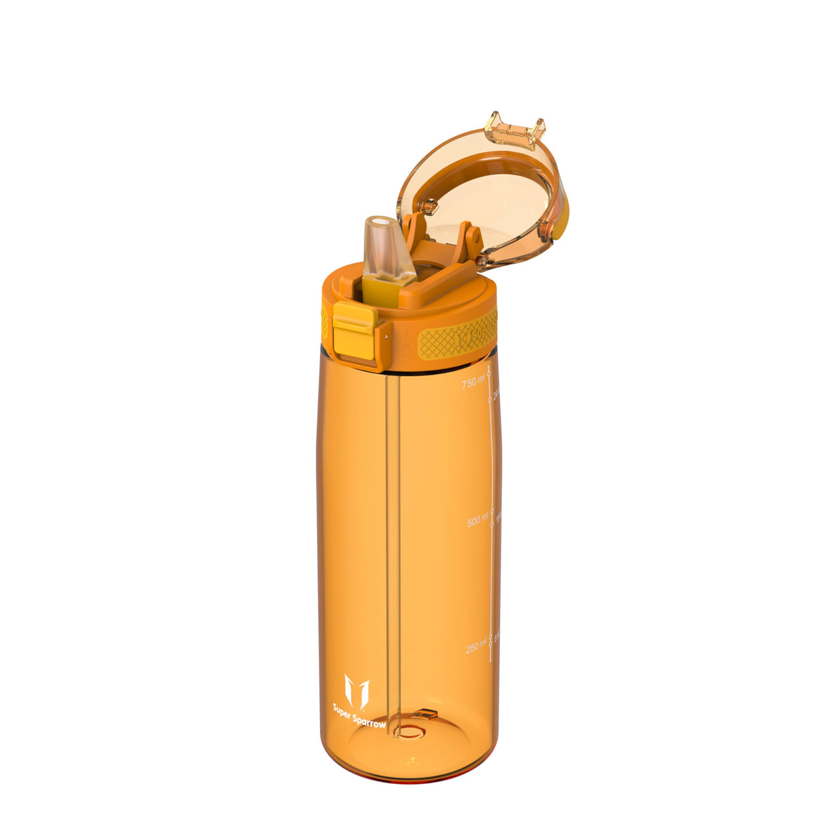 Super Sparrow Water Bottle 750ml with Straw BPA-Free Tritan Design