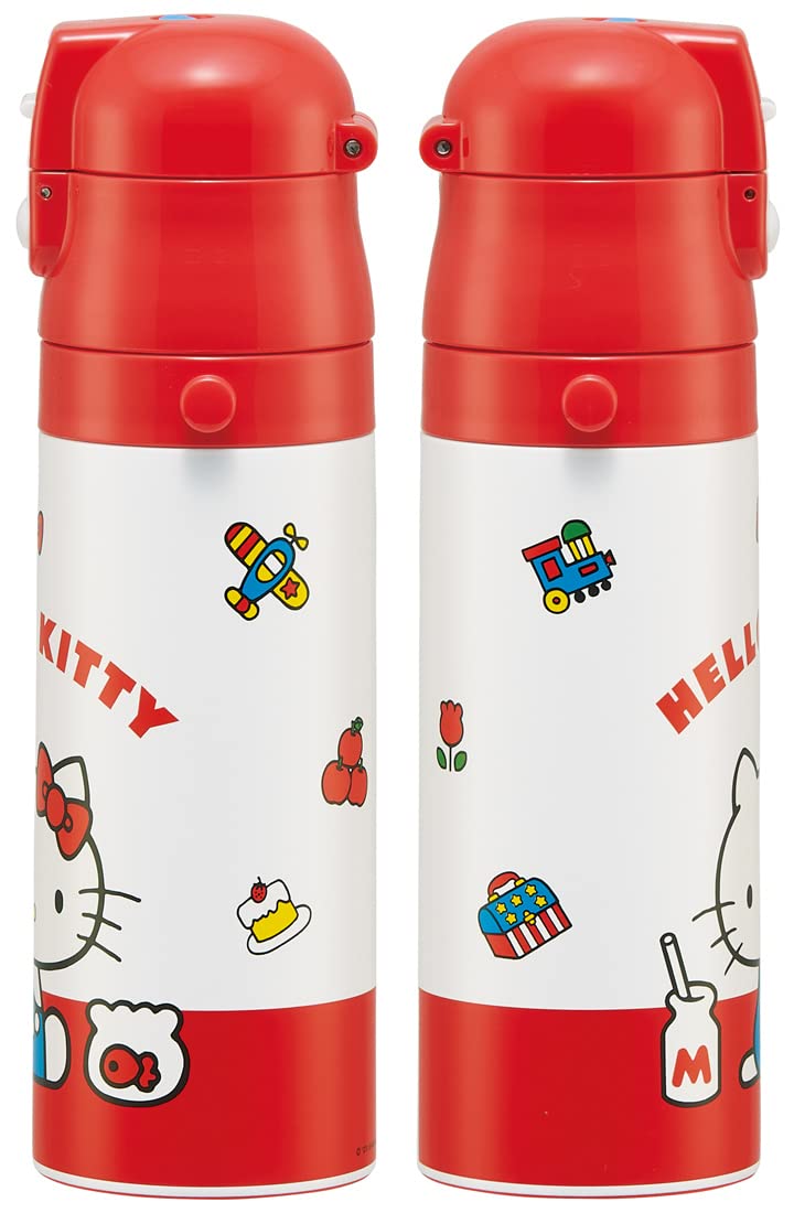 Skater Kids Water Bottle 470ml Hello Kitty Stainless Steel Lightweight