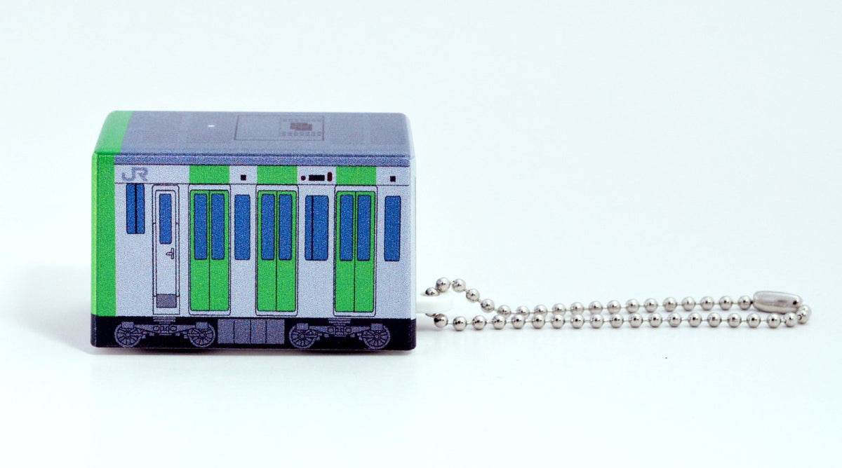 Daiwa Toy Keychain Green 4cm GOGO Cubie Model Train E235 Series