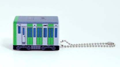 Daiwa Toy Keychain Green 4cm GOGO Cubie Model Train E235 Series