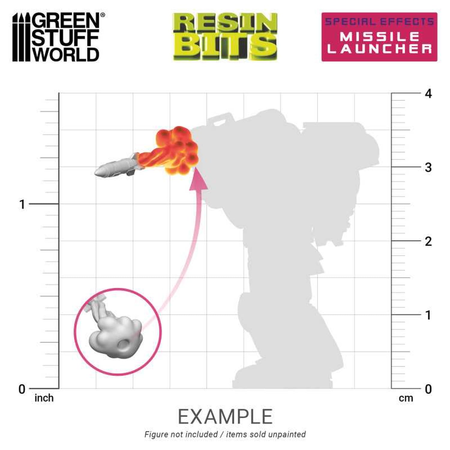 Green Stuff World 3D Printed Missile Launcher Effect Kit