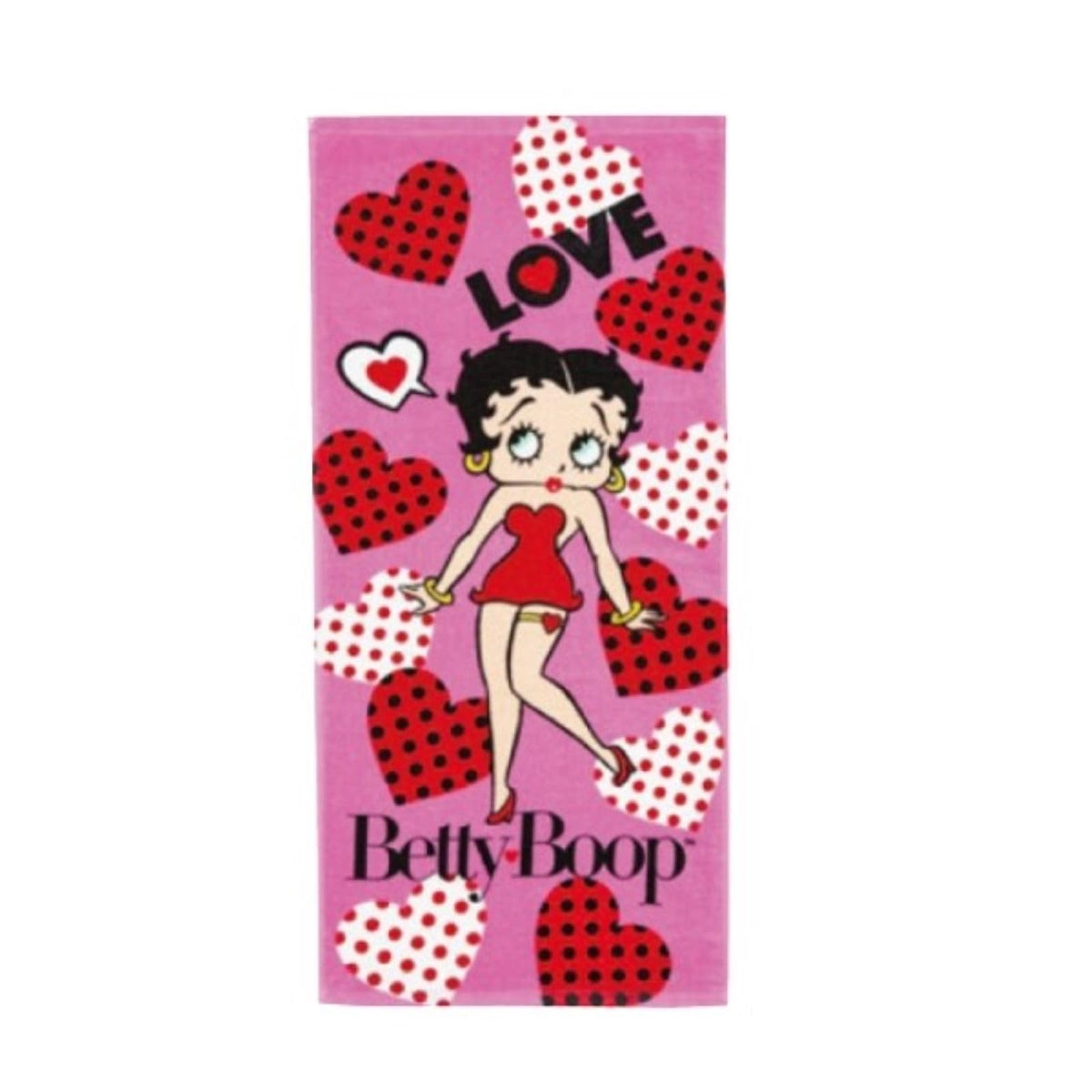Inukaitaoru Betty Boop Face Towel Heart Design