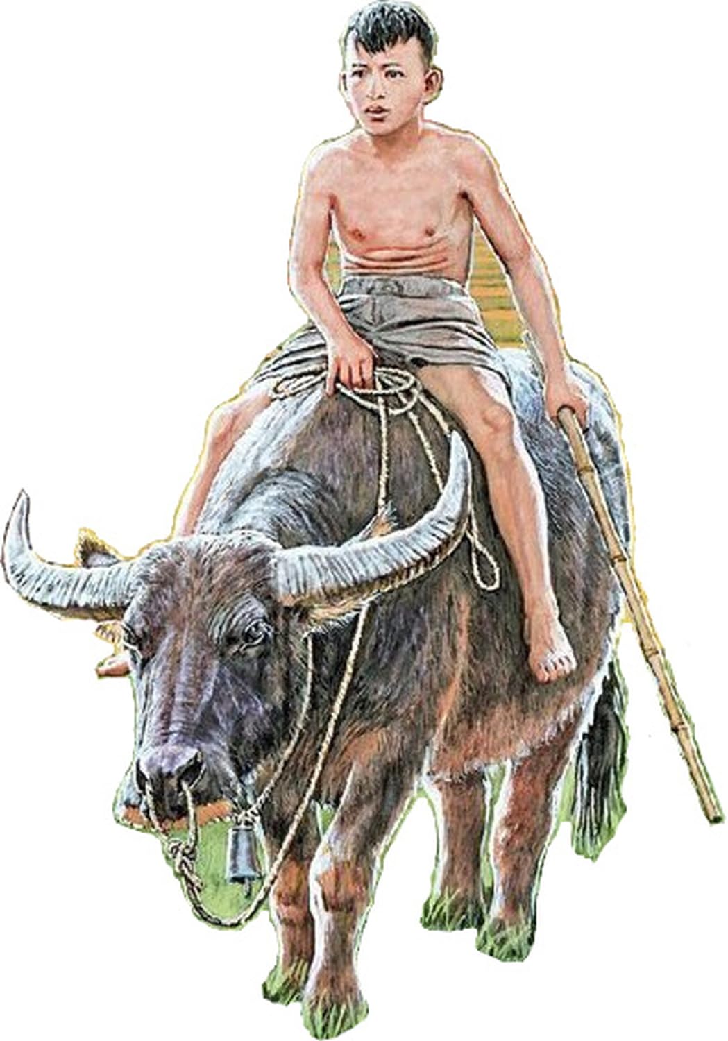 Gecko Models 1/35 Vietnam Child, Puppy, and Water Buffalo Set