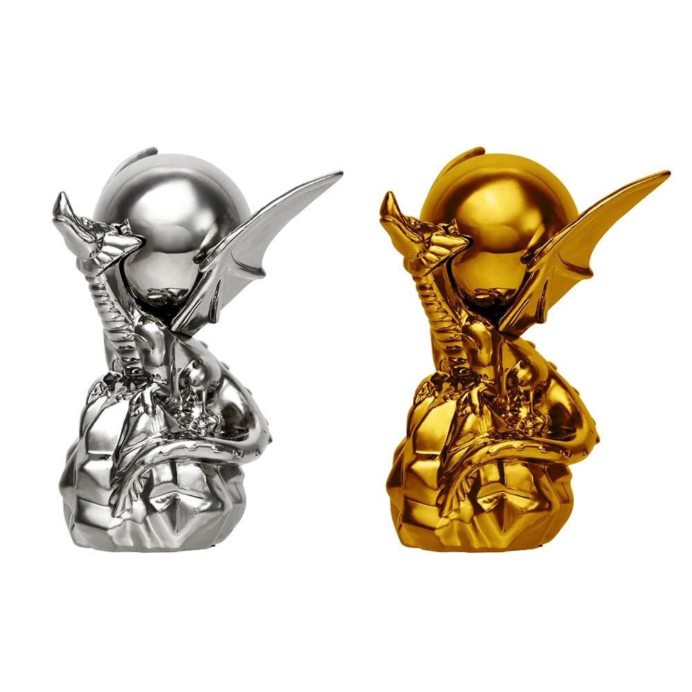 SQUARE ENIX Dragon Quest Metallic Items Gallery Silver Orb &amp; Yellow Orb, 2-Piece Set