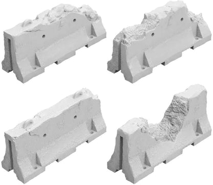Green Stuff World 1/48 Scale 3D Printed Broken Concrete Barrier Kit