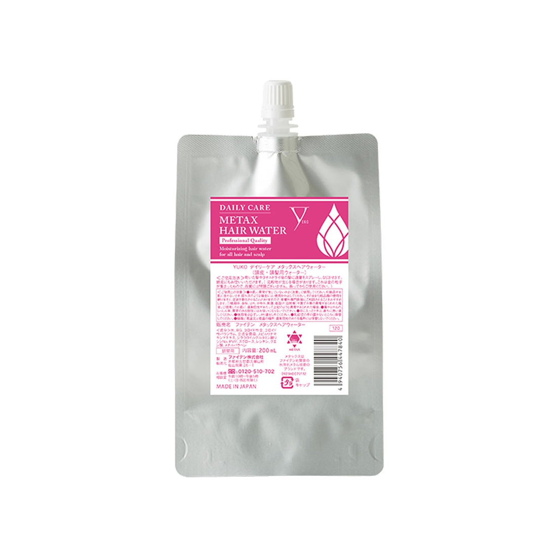 Phiten YUKO Daily Care Metax Hair Water 200ml for Hydration