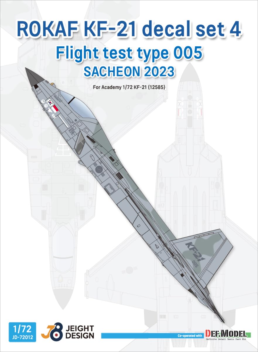 DEF.MODEL 1/72 Scale Decal Set for Korean Air Force KF-21 Boraem