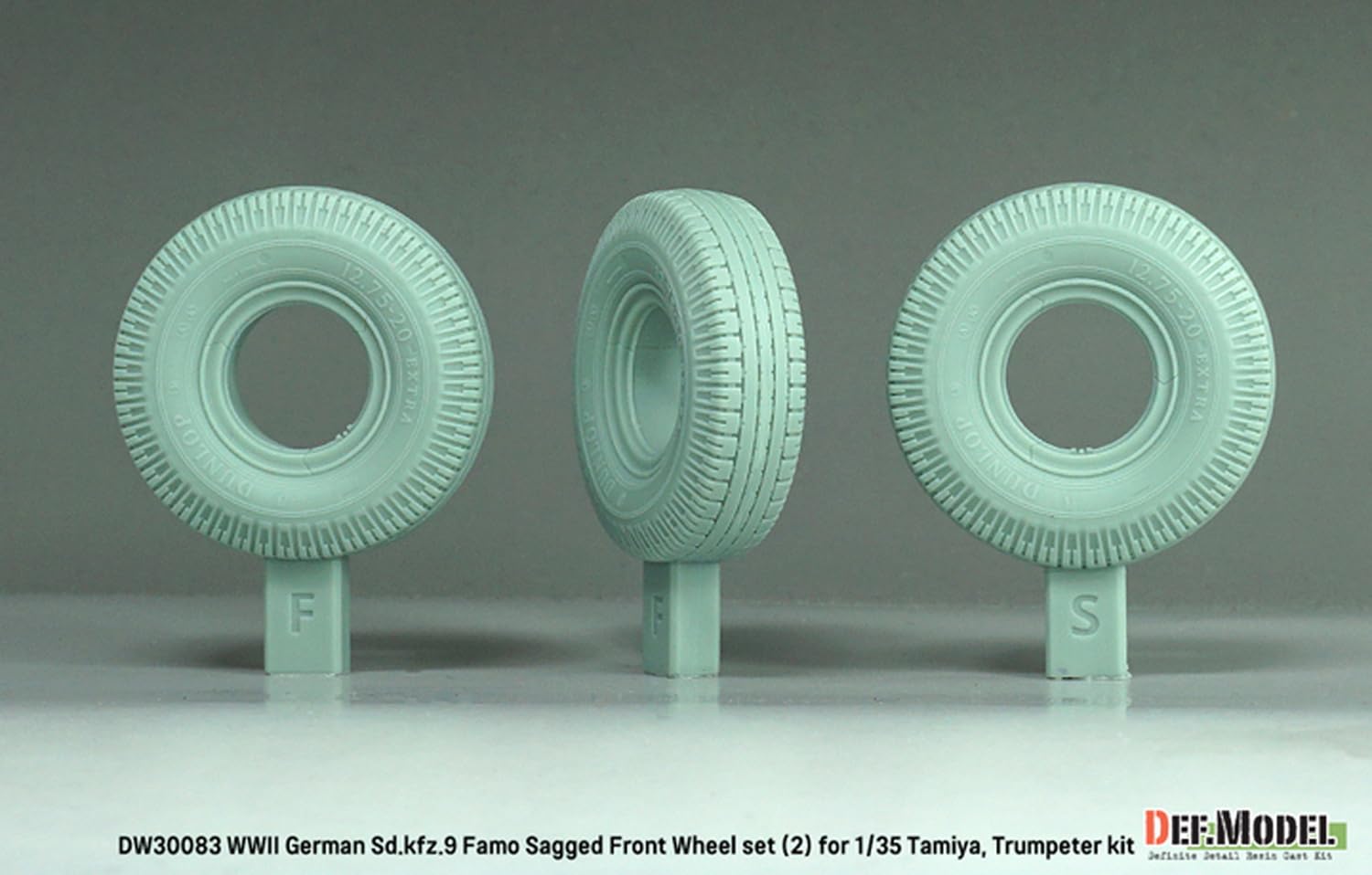 DEF.MODEL 1/35 Scale WWII German Sd.Kfz.9 FAMO Halftrack Tire Set