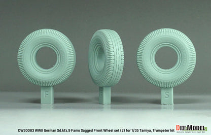 DEF.MODEL 1/35 Scale WWII German Sd.Kfz.9 FAMO Halftrack Tire Set