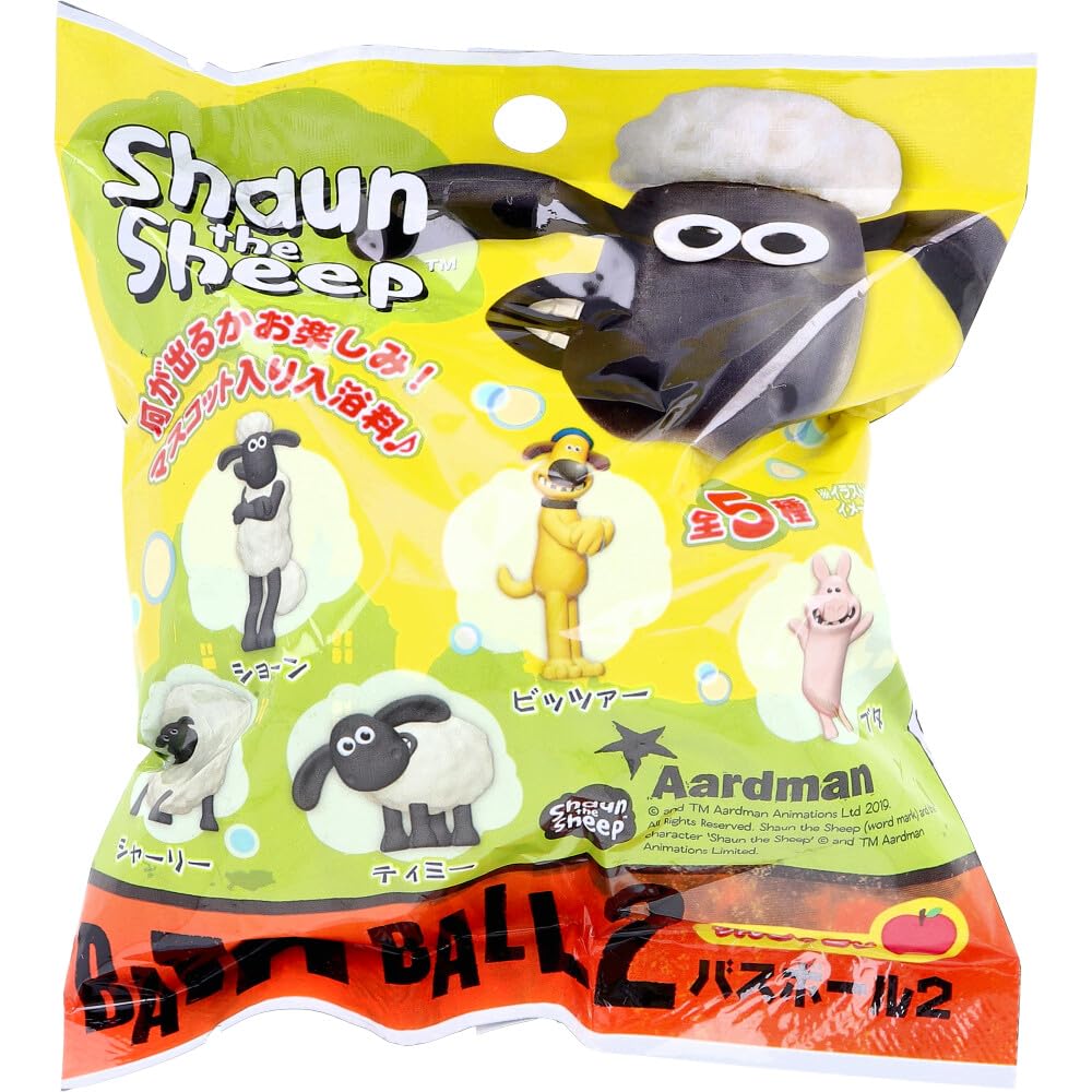 SK Japan Shaun the Sheep Bath Ball Apple Scent 60g