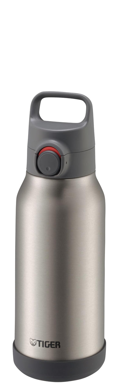 TIGER Stainless Steel Water Bottle with One-Push Lid 1 Liter