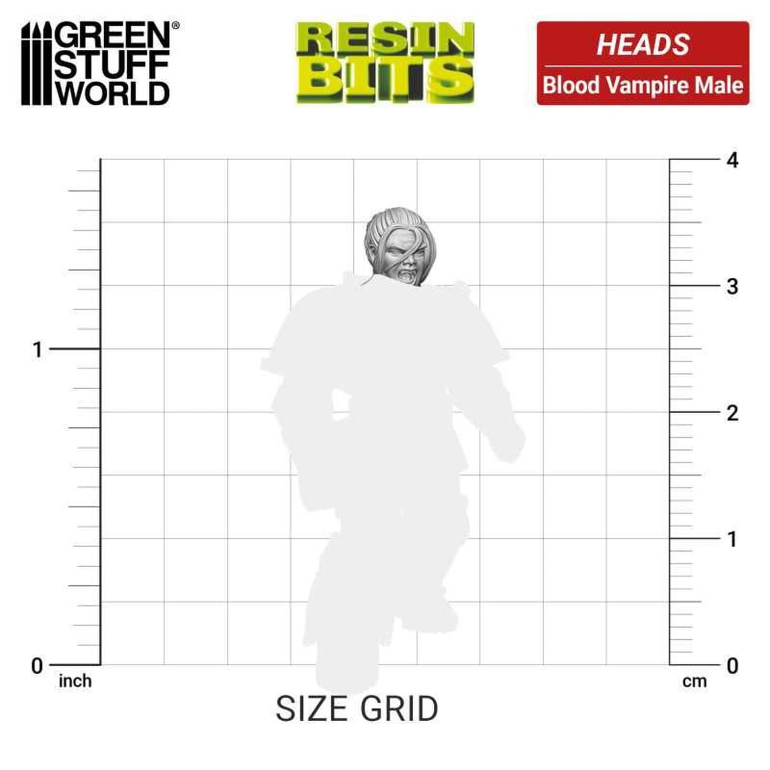 Green Stuff World 1/48 DakkaDakka Blood Vampire Head Set of 10