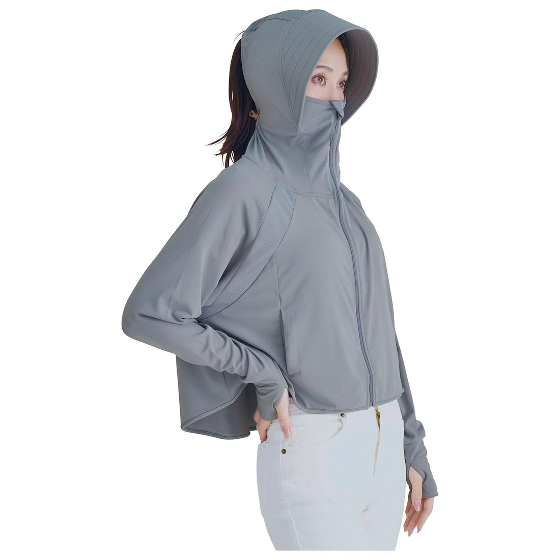 Cogit Sunblock Lab Soothing Wall Plus Face Guard UV Parka Charcoal Grey
