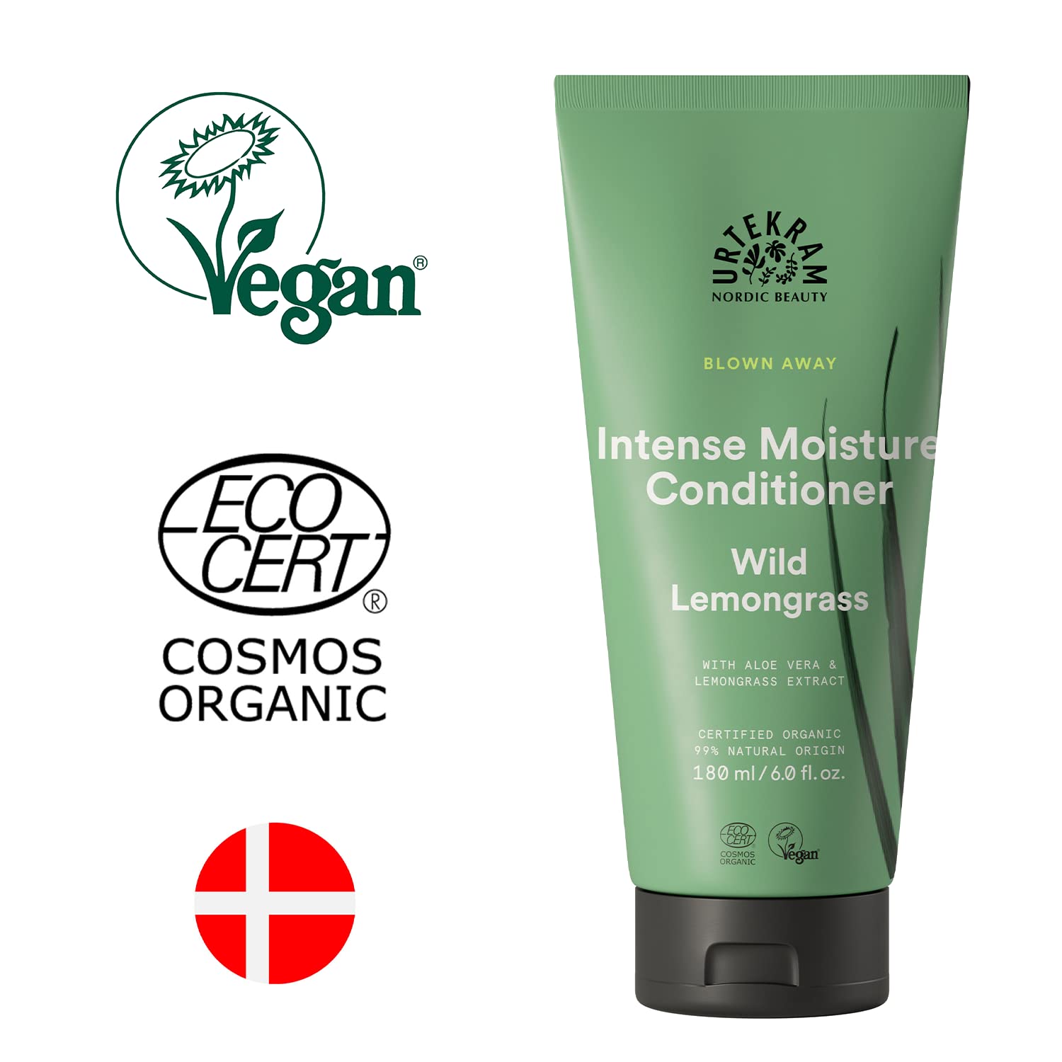 URTEKRAM Organic Moisture Conditioner 180ml with Lemongrass