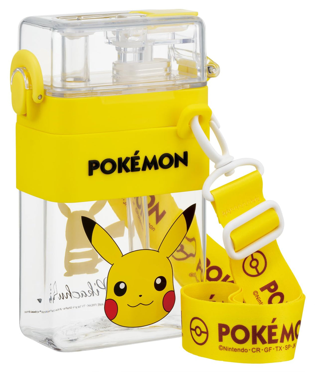 Skater Square 2WAY Bottle with Straw 600ml for Kids