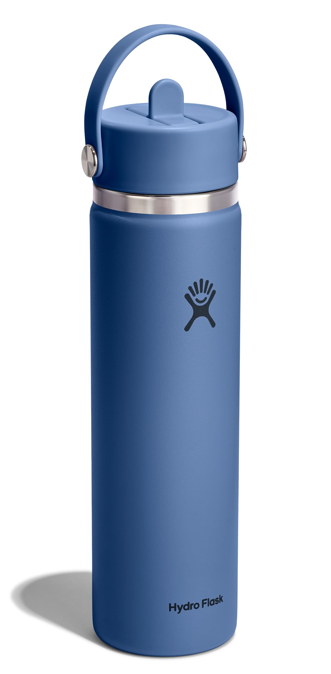 Hydro Flask Wide Mouth Flex Straw 24oz Water Bottle in Harbor Blue