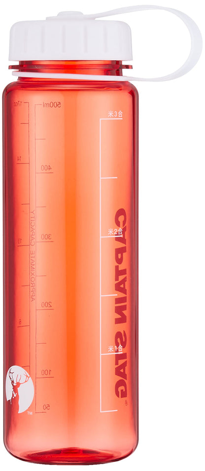 CAPTAIN STAG Sports Water Bottle with Rice Measurement 500ml Red