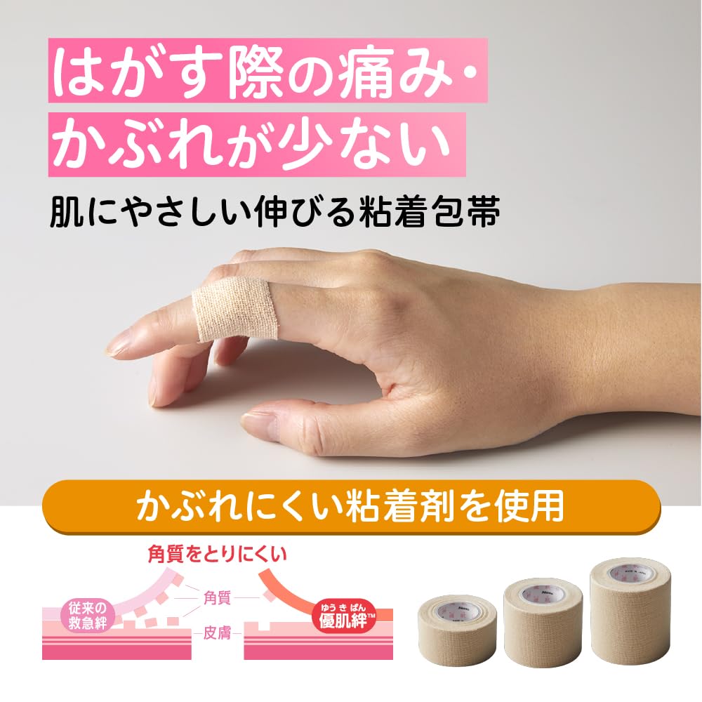 Nitoms Caremate Gentle Adhesive Bandage 25mm x 2m Skin Tone