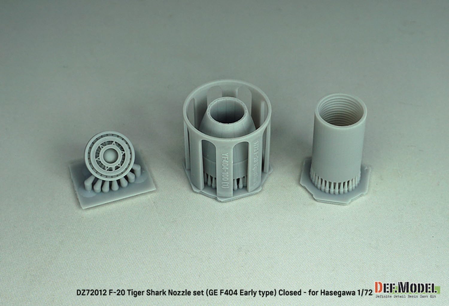 DEF.MODEL 1/72 Scale F-20 Tiger Shark GE F404 Nozzle Set for Hasegawa
