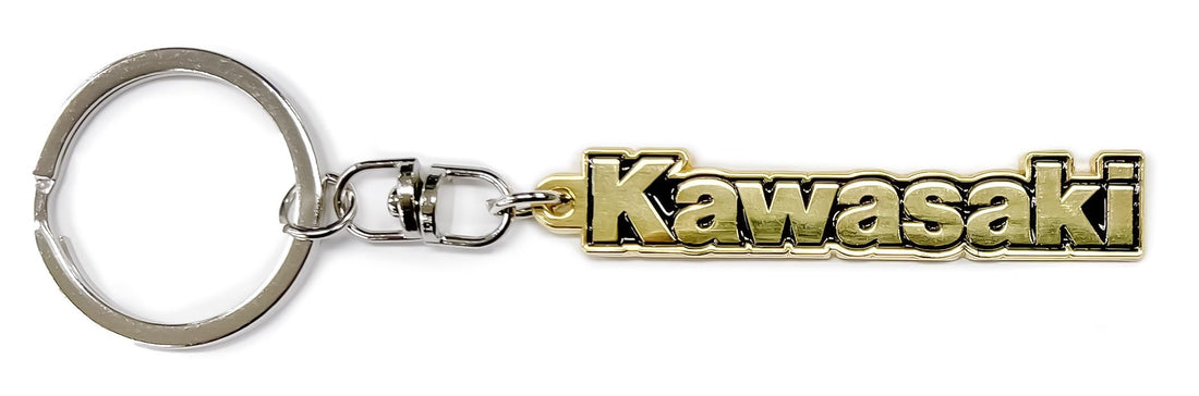 Juurokuho Kawasaki Tank Emblem Gold Metal Keychain Collectible