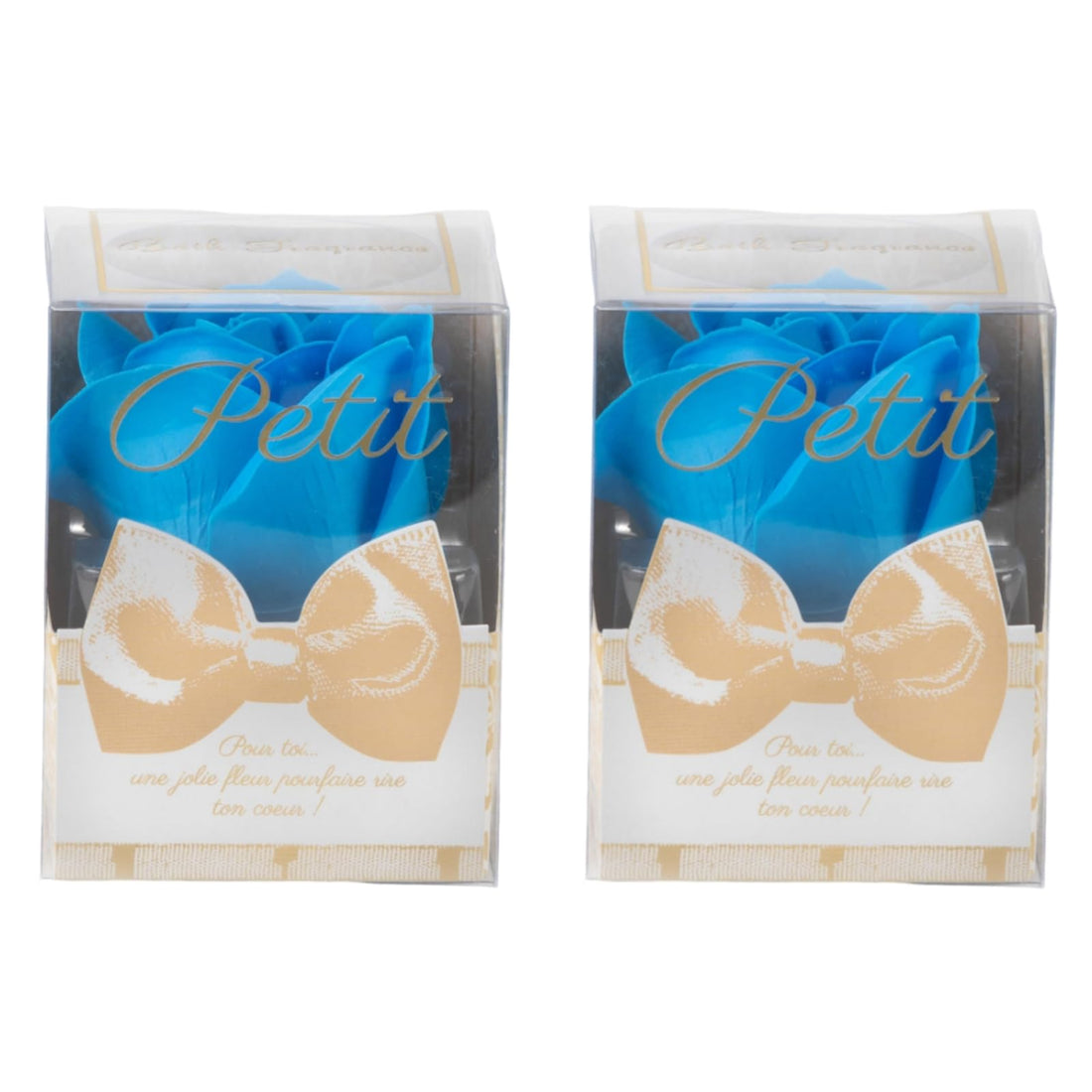 Q-FLA Bath Soaking Flower Set Blue 2 Pieces Gift for Her