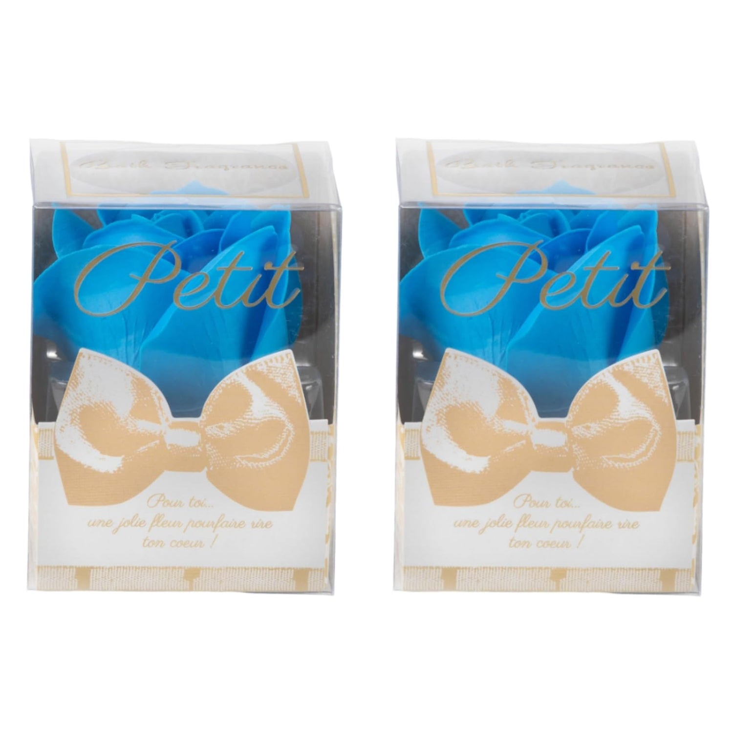 Q-FLA Bath Soaking Flower Set Blue 2 Pieces Gift for Her