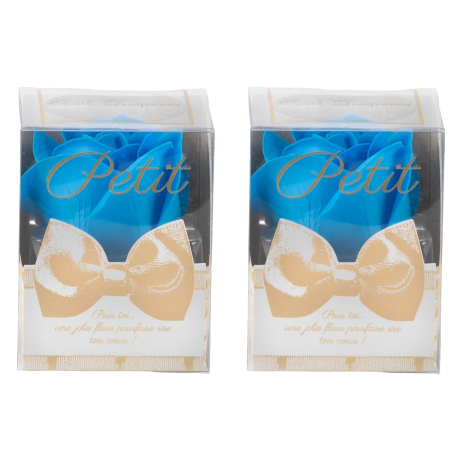 Q-FLA Bath Soaking Flower Set Blue 2 Pieces Gift for Her