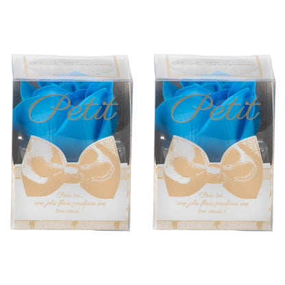 Q-FLA Bath Soaking Flower Set Blue 2 Pieces Gift for Her