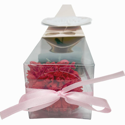 Q-FLA Bath Soak with Soap Flower Bouquet Red Carnation Gift Set