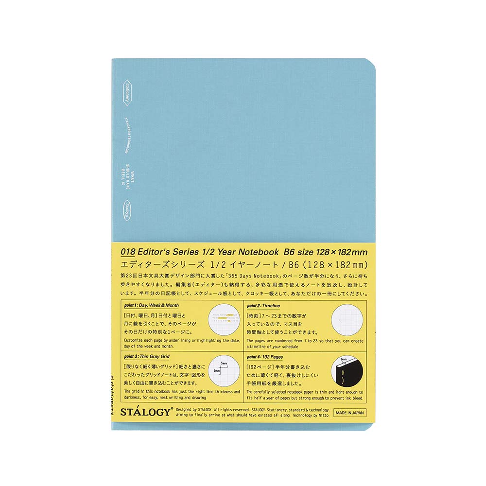 Nitoms STALOGY B6 Graph Paper Notebook for Creative Note-Taking