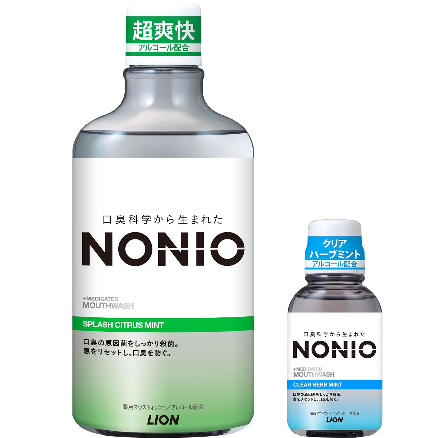 NONIO Mouthwash Splash Citrus Mint 600ml with Mini Rinse 80ml