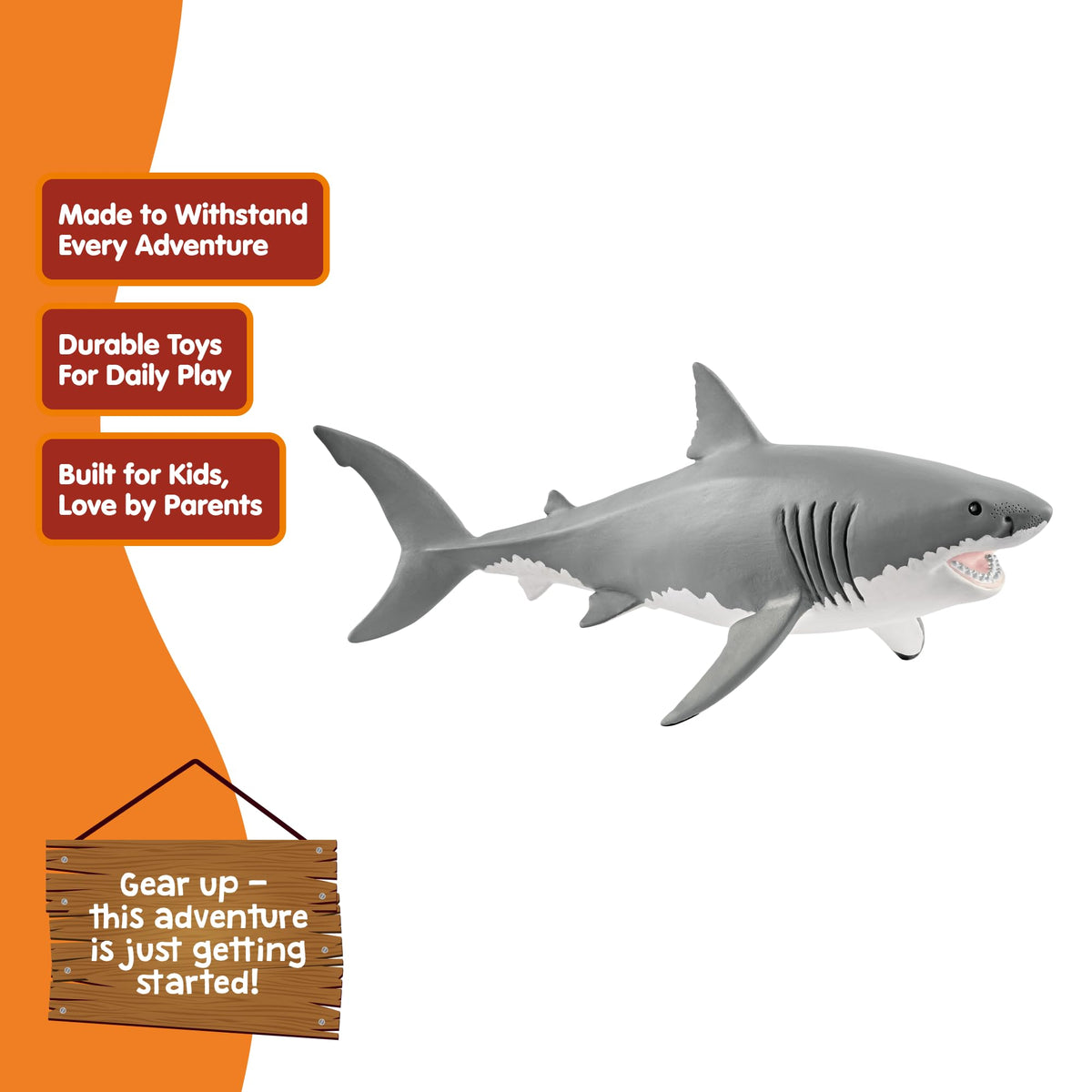 SCHLEICH Great White Shark Figure 14809 for Collectors