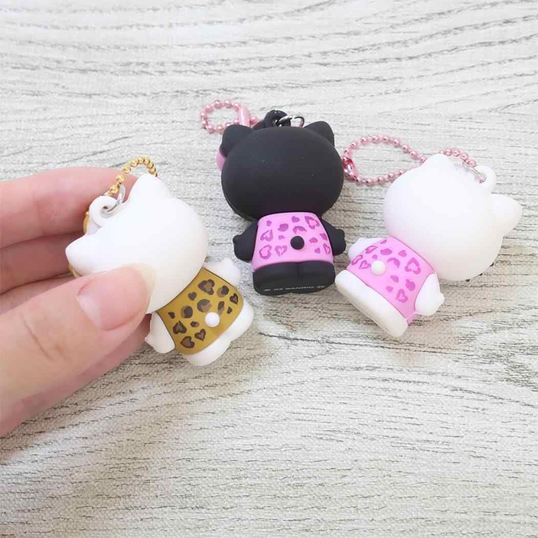 K&amp;Company Hello Kitty PVC Mascot Brown Leopard Print Collectible Figure