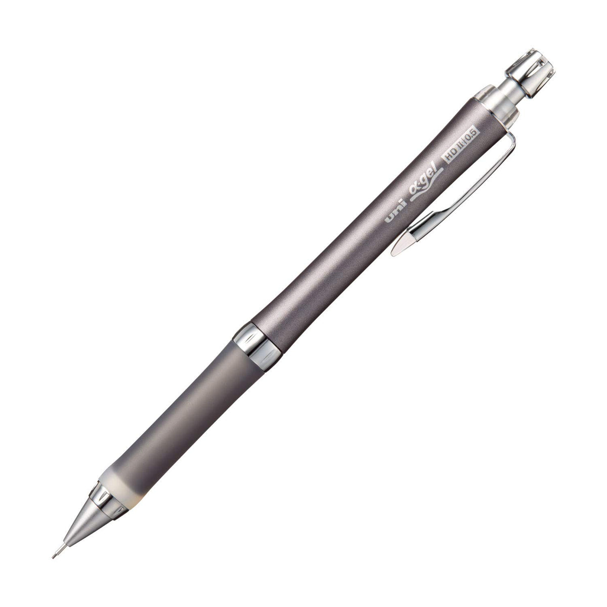 Mitsubishi Pencil Uni Alpha Gel Slim Mechanical Pencil 0.5mm Gun Metallic