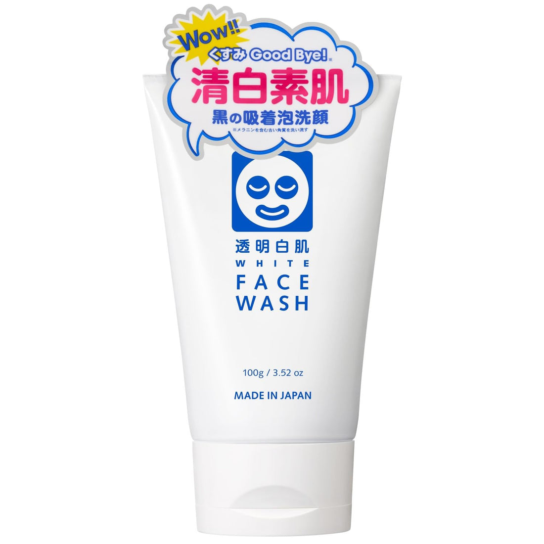Toumeishirahada White Face Wash 100g for Dull Skin