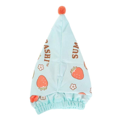 Marushin Kids Swimming Towel Cap Strawberry Happy Hair Drying Towel