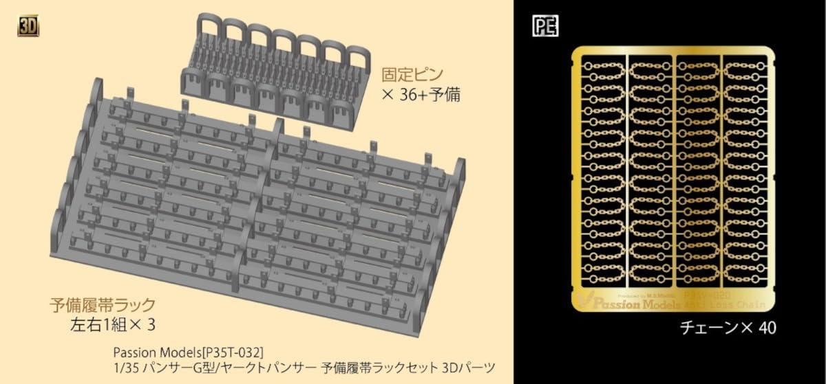 Passion Models Panther G and Jagdpanther Spare Track Rack Set