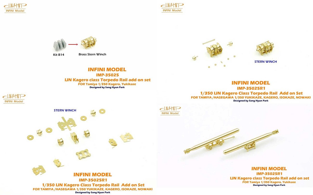Infini Model 1/350 Scale Japanese Navy Destroyer Torpedo Rail Set