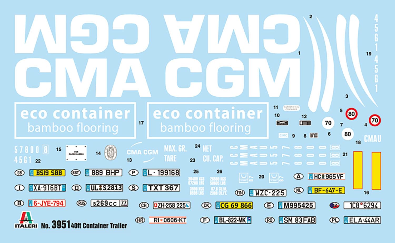 PLATZ 1/24 Scale Container Trailer Model Kit for Collectors